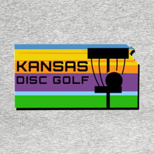 Kansas Disc Golf - State Shape Shadows T-Shirt